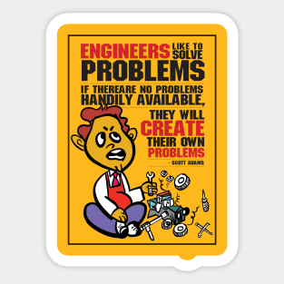 problem solving engineer Sticker